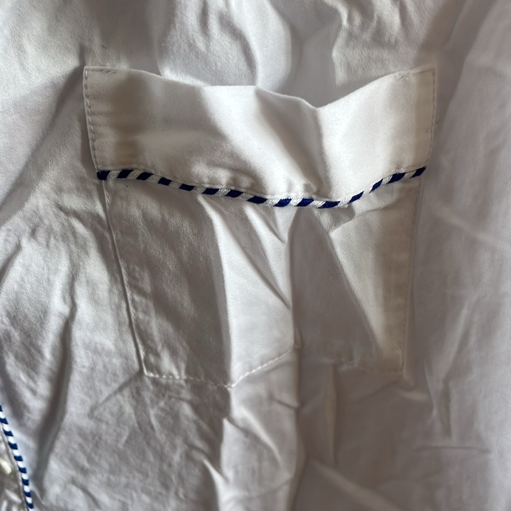 Laurence Tavernier “Uni” White Sateen Nightshirt/Nightgown Long Sleeve Size M View 5